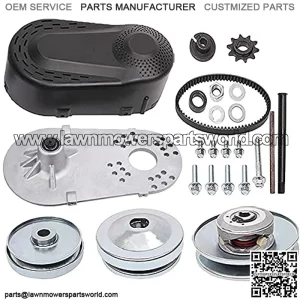 30 Series 6.5 HP Go Kart Mini Bike Torque Converter Clutch Driver Pulley Replacement Comet Manco 212CC 3/4" Bore 10T #40/41/420 China (Complete 3/4" Torque Converter Set)