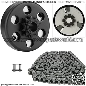 Centrifugal Clutch, Go Kart Clutch 3/4 Bore 10T with #40 41 420 Chain for Mini Bike, Go Kart, predator 212, Lawnmower and Honda GC GX 2-6.5HP Engine GC160 GC190 GX120 GX140 GX160 GX200