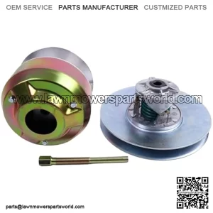 Primary + Secondary Drive Clutch AM140986 AM138487 AM128795 with Puller Compatible with John Deere 4X2 4X4 6X4 Worksite Gas Gator HPX815E HPS Utility Vehicles