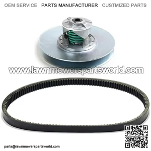 Driven Clutch with Belt for John Deere TH 6X4 Gator, TX4X2 Gator, TS 4X2 Gator, TX Turf or TX Turf 4X2 Gator Utility Vehicle, Replaces AM138649, M174026