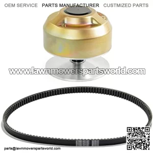 Primary Drive Clutch with Belt for John Deere 4X2 Gators, 1200A Bunker and Field Vehicle, Replaces AM140985 (AM128794), RE28721