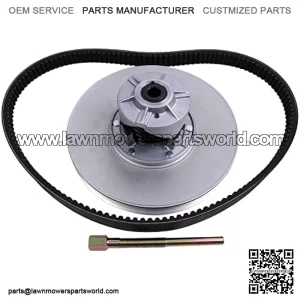 Driven Sheave Secondary Clutch AM140967 AMT2707 With Belt RE28721 Puller JDG11200 Compatible with John Deere Gator 4x2 6x4 Gas Gator Utility Vehicles Riding Mower/Bunker Rake 1200A