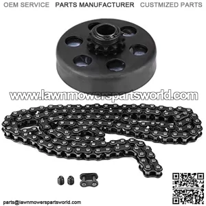 Centrifugal Clutch 3/4" Bore Clutch 12 Tooth #35 Chain Sprocket Go Kart Clutch Assembly Predator Clutch and Chain Sets for Go-Karts Lawnmower Mini Bike 6.5HP