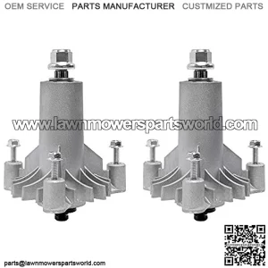 2 Pack Spindle Assembly Replaces AYP 130794 532130794 128285 with 3 Mounting Bolts and Blade Mounting Bolt, Mounting Holes are Threaded