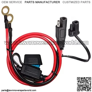 YETOR SAE to O Ring Terminal Harness, with 15A Protection Fuse for Safety, 2-Pin Quick Disconnect Plug,SAE Battery Extension Cable with 2FT 10AWG for Motorcycle Cars. (60CM),Lowest price in 30 days