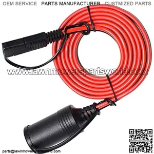 SAE to 12V Female Cigarette Lighter Socket Adapter Cable, with SAE 2 Pin Quick Release Disconnect Connector Plug??14 AWG Heavy Duty Extension Cable, for Motorcycle-1.5m/5ft