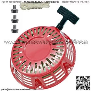 GX270 Recoil Pull Starter w/Pull Cord for Honda and Clones GX240 8hp 9hp 301cc Red