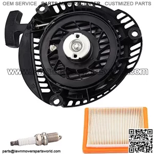 14 165 20-S Recoil Pull Start Assembly w 14 083 15-S Air Filter Spark Plug Replacement for 14 165 20 XT650 XT675 XT775 XT800 Lawn Mower Parts