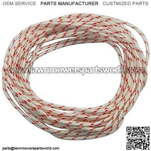 Recoil Starter Rope 10 ft / 4.5mm Diameter Replacement Pull Cord Lawn Mower Chainsaw Trimmer Edger Brush Cutter Blower Engine Parts