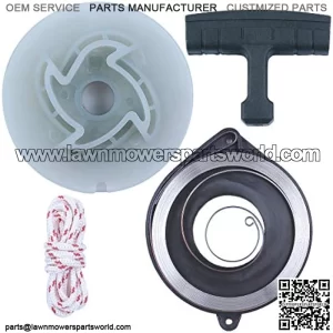 Recoil Starter Spring Pulley Kt For 346XP 353 351 340 350 345 For Husqvarna Chainsaw , Recoil Spring, Starter Pulley, Starter Rope, Handle Grip.