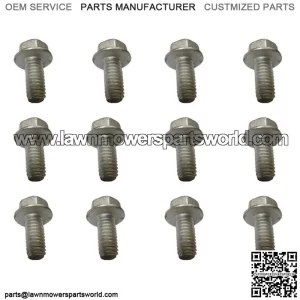 12 Spindle Bolts Fits Cub Cadet 710-1260A Fits Toro 112-0395 Fits JD L2048 L2548
