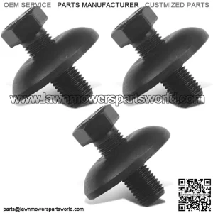 532193003 1-1/4" X 7/16"-20 Blade Bolts & Washer - by Huthbrother, Compatible with Husqvarna AYP Craftsman 14457 174365 193003 532-1930-03 532174365 539107522, 3 Pack