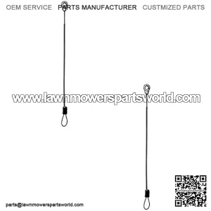 M159508SET Tailgate Cable (2 Pcs) Fits John Deere Fits Gator HPX615E HPX815E XUV 865E XUV 865M