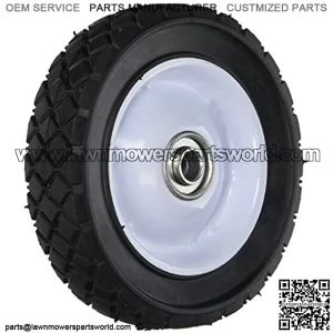 335160 6 Inch x 1.50 Inch Steel Wheel with 1/2 Inch Bore 1-3/8 Inch Offset and Diamond Tread, Black