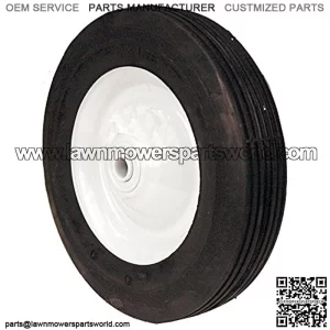 335181 8 Inch x 1.75 Inch Steel Wheel with 1/2 Inch Bore, 2 Inch Centered Hub and Rib Tread