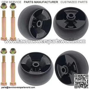 Mower Deck Wheels Replace for Zero Turn MTD 734-04155 112-0677, 5" Deck Wheel Kit with Bolts and Nuts (4 Pack)