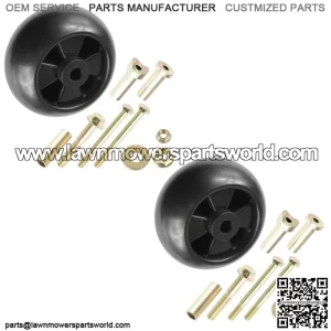 2 Deck Wheel Kit fits John Deere X465 - X748 44" / 997 72" AM116299 AM133602