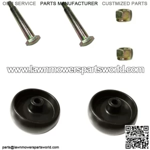 (2) Deck Wheels w/ Bolts & Nuts Fits John Deere L100 L110 L120 L130 L105 L107