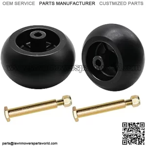 Mower Deck Wheels 133957 532133957 Replace for AYP Husqvarna 532174873 589527301, MTD 174873 734-3058, Cub Cadet 753-04856A Lawn Tractors and Zero Turn Mowers Deck with Bolts & Nuts - 2 Pack