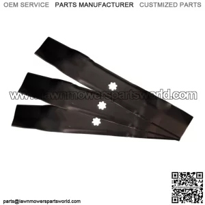 (3) 11595 Mower Blades Replace John Deere AM141035, AM137757, 48" Deck