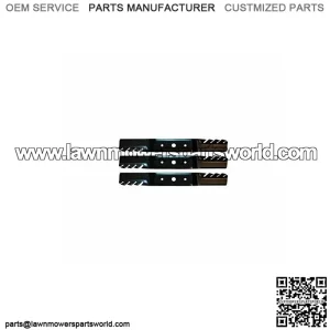 3 Pack 302-444 Toothed Mower Blade for John Deere GX20250 L120 L130 48"