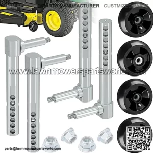 Lawn Mower Deck Gauge Wheel Kit - 4 Pcs Replacement Wheels for AM125172