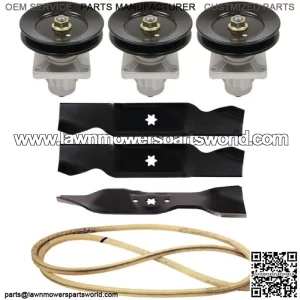 Deck Rebuild Kit Blades Spindles Belt Fits Cub Cadet 46" LT 1045 1046 fits MTD