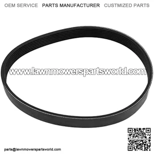 7PJ451 drive belt compatible with Bosch Rotak 320 lawn mower, 7 ribs closed loop, replacement rubber timing belt, width 16 mm, circumference 451 mm