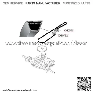 Husqvarna LT151 drive belt A2464La