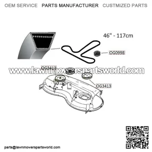 Blade drive belt Husqvarna TS346
