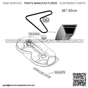 Mower drive A-belt Husqvarna R13C
