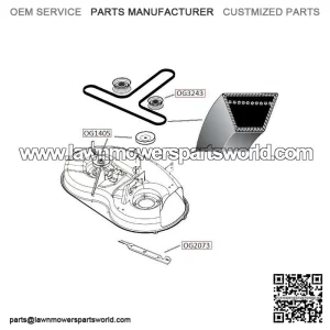 Travel V-belt Husqvarna LT131 and others