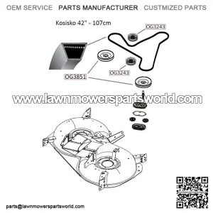 Husqvarna TC242 blade drive A-belt