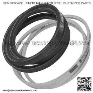 44-Inch Deck Belt Set for MTD White Outdoor LT-140 (1985-1988) - 1/2 x 52" & 1/2 x 74"