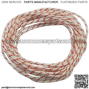 Recoil Starter Rope 10 ft 1/8 inch Diameter Replacement Pull Cord Lawn Mower Chainsaw Trimmer Edger Brush Cutter Blower Engine Parts