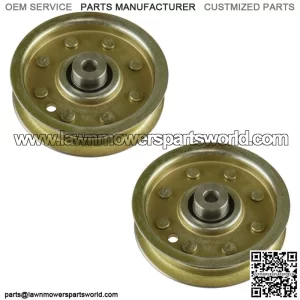 2x Flat Idler Pulley For Cub Cadet RZT-L50KH 50"Deck 2014-2018