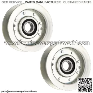 Flat Idler Pulley Set for John Deere L100 L120 L130 L110 L118 L111 D140 2-Pack