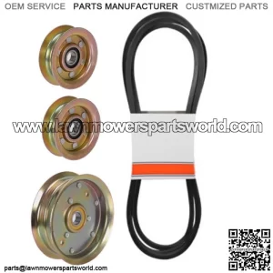 Idler Pulley Kit with 48" Deck Belt Fits John Deere L120 L130