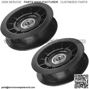 539110311 Flat Idler Pulley Compatible with Husqvarna, Craftsman and Poulan Mower, Fits MZ6125 RZ3016 RZ4219 RZ4619, Replaces 539-110311, 14259, 84005748 (2)
