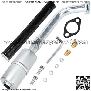 Upgrade Exhaust Pipe Muffler Jet Kit with Heat Shield for Predator 420cc 301cc 389cc 13hp 15hp GX270 GX340 GX390 Go Kart Mini Bike Performance Parts Golf Cart Mud Boats Lawnmower OHV Engine