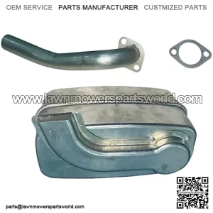 (New) Muffler, Exhaust Pipe W/Gasket Compatible with John Deere CS CX Gator Utility Vehicle AM138423 GX20802 AM137342 GY20444 GX23597 GX24805 GX24189 GX2025