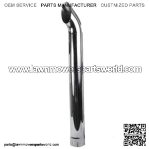 ZNL89485C Universal Curved Slotted Chrome Exhaust Stack 48" Long 5" ID