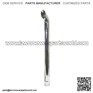 48" Chrome Exhaust Stack Curved 3-1/2" ID Fits John Deere