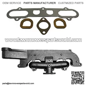 AT22610 Gas Exhaust Manifold w Gasket Set Fits John Deere 2010