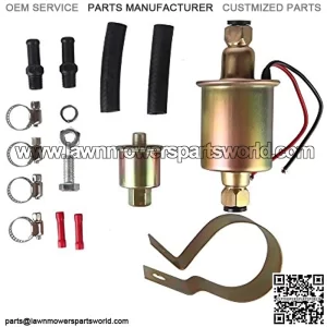 E8012S GA8012S Low Pressure (2.5-4.5 PSI?? Universal 12V Heavy Duty Gas Diesel In-Line In-Tank Electric Fuel Pump With Installation Kit Metal Solid it Metal Solid Petro Gasoline or Diesel Engine