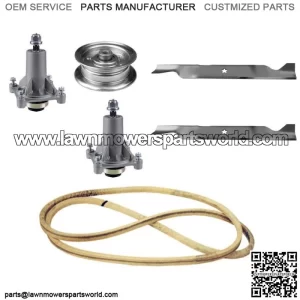 Deck Rebuild Kit Fits AYP Mowers - Blades-Spindles-Pulley-Belt