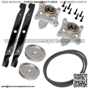 42" Deck Lawn Tractor Mower Blades Belt Spindle Kit for Ariens 936060