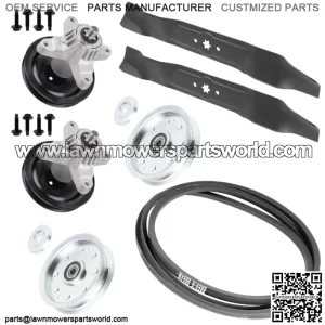 42" Deck Spindle Idler Pulley Blade Belt Kit for MTD LT542H LT-542H 2005 2006