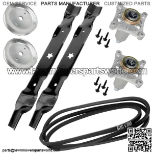 Deck Spindle Blade Pulley Belt Rebuild Kit for Husqvarna LT2113 LT2113A LZ11597