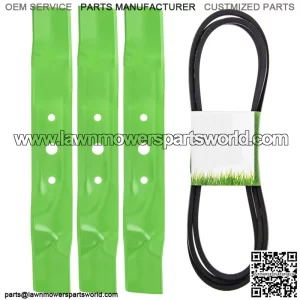 Mower Blades & Deck Belt Kit for John Deere L120 L130